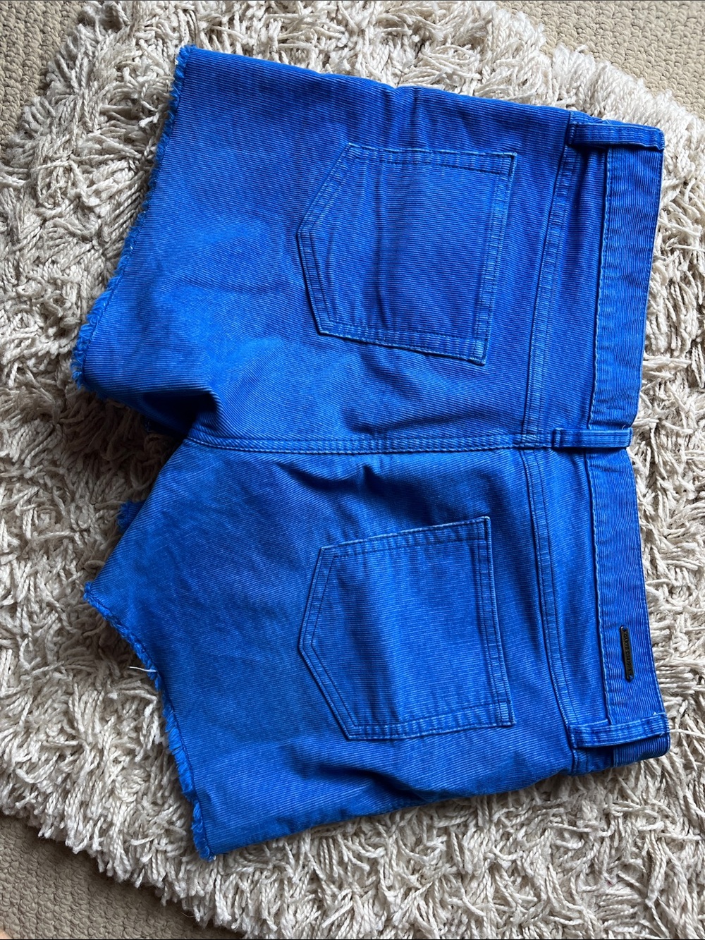 Carve Designs Bright Blue Frayed Hem Jean Shorts - Picture 3 of 7
